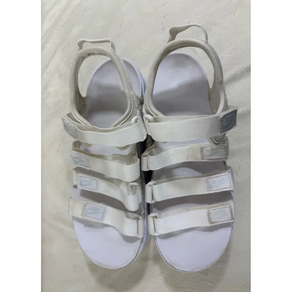 Nike Women's 9 White Platform Sport Sandals Hook & Loop Casual Comfort